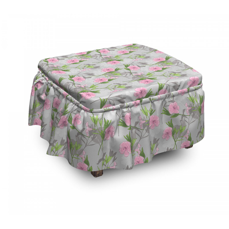 Housse pour repose-pieds croissance du jardin fleurs