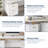 51'' Floating Rectangle Computer Desk with Drawers and Storage Cabinet-1144670623