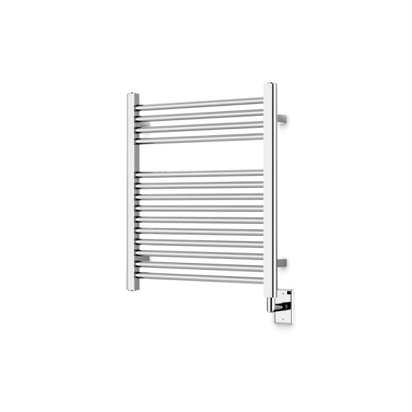 Denby Wall Mount Electric Towel Warmer, 27" H x 23.625" W x 5.19" D, Chrome