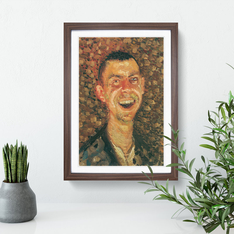 Self-Portrait Vol.1 by Richard Gerstl - Picture Frame Painting, 65cm H x 48cm W x 2cm D, Walnut Framed