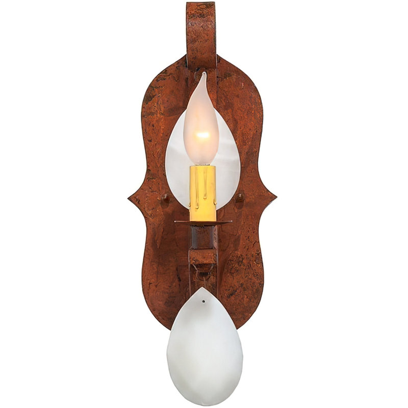 Elegante 1 - Light Candle Wall Light, Rust Copper