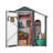 Sloped Roof Storage Shed With Lockable Doors And Shelf