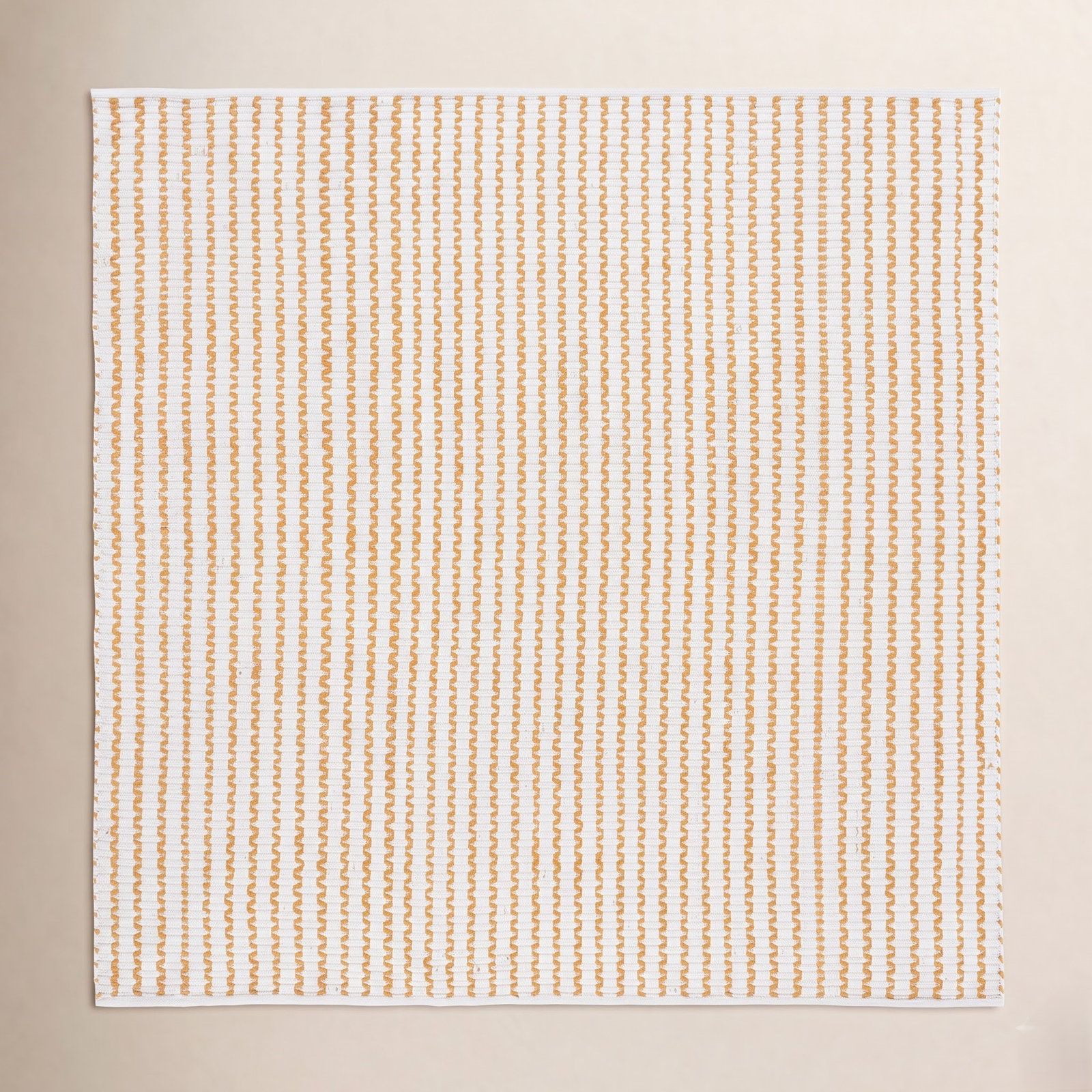 Hand-Woven Chevron Cotton Rug, Square 6'