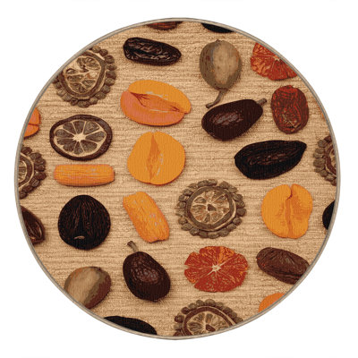 Washable Dried fruit Desserts Area Rug