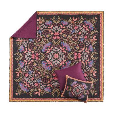 Greenland Home Fashions Jessa Midnight 3-Piece Queen Size Quilt Set 90x90 + 20x26 (2)