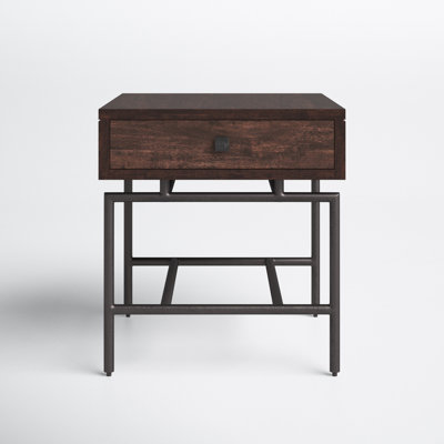 Ashley Solid Wood Top End Table with Storage