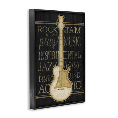 Motif de guitare électrique, estampe numérique, design par Jennifer Pugh
