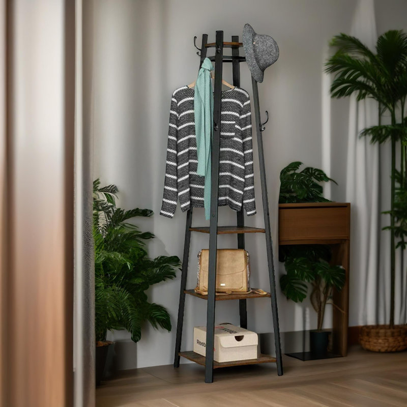 Mason Furniture Rustic Industrial Wooden Coat Stand, Freestanding