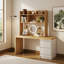 Étagère de bureau moderne avec 6 tablettes réglables, rangement compact pour bureau, chambre et cuisine, couleur naturelle-1424532789