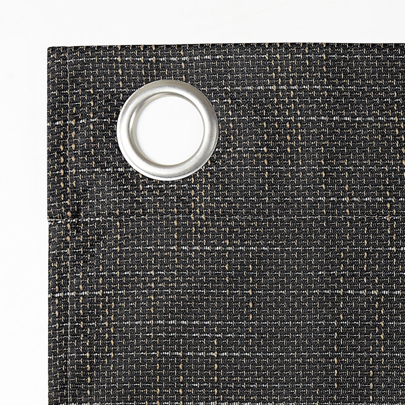 Burlap Weave Thermal Extreme 100% Blackout Grommet Curtain Panel, 52" W x 63" L, Coal