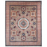 High-Quality Hand-Knotted Camel And Red Area Rug