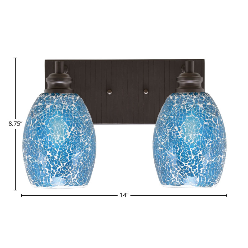 Éclairage pour meuble-lavabo à 2 lumières Gulshad, Espresso