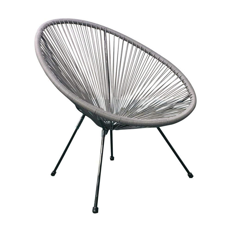 Chaise de patio ovale Sampson, gris
