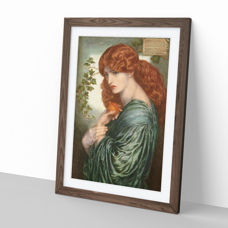 Proserpine by Dante Gabriel Rossetti - Framed Print, 65cm H x 48cm W x 2cm D, Walnut Framed