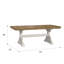 Brown And White Trestle Dining Table-1140094281