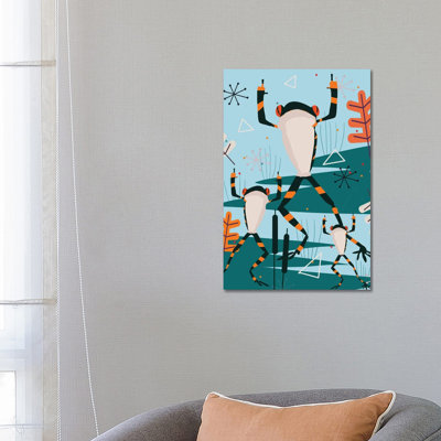 Dancing Frog 1 Piece Wrapped Canvas Wall Art
