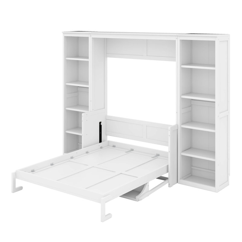Lit escamotable avec bureau et bibliothèque Murphy, Grand lit