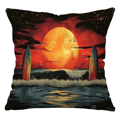 Surfing Throw Pillow, Sports  Pillows