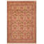 Tapis vert / rouge en laine noué à la main à motif oriental de 6 pi 2 po x 9 pi 7 po William Morris