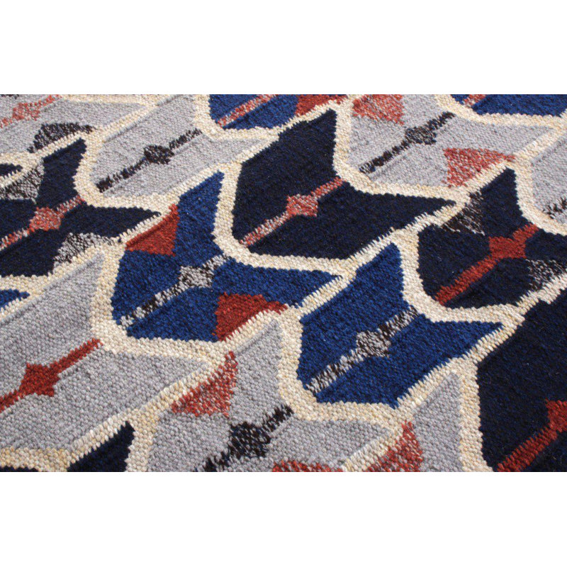 Scandinavian Wool Geometric Area Rug, Rectangle 14' x 20'