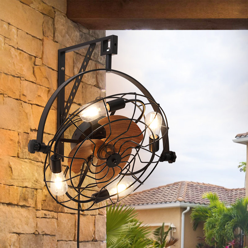 20" Cristofaro Fansconce Wall Mounted Fan with 6 Speeds and Adjustable Tilt Head