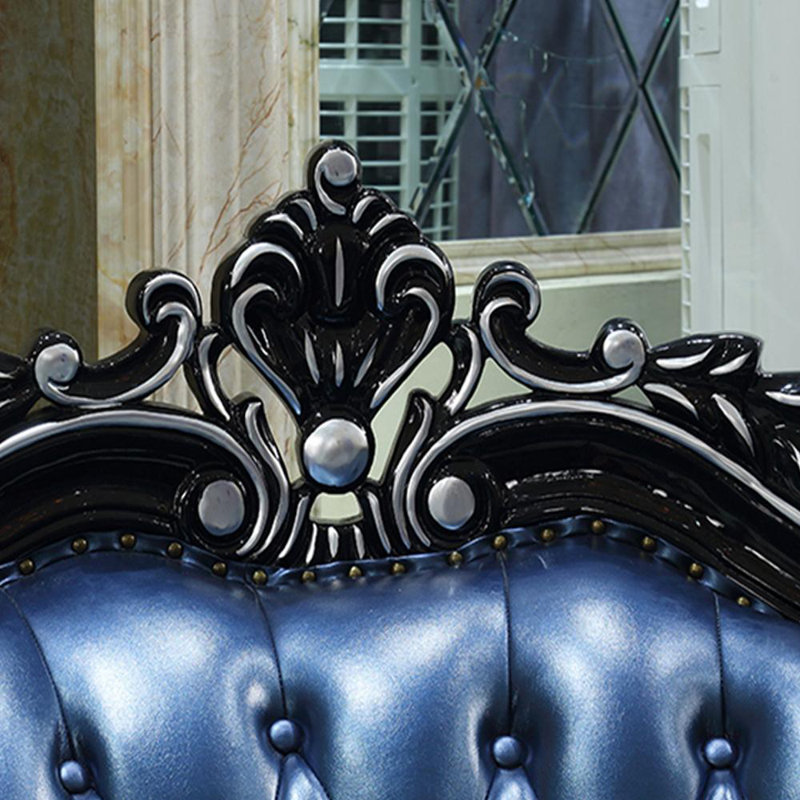 Elegant solid wood carved chair, Left Hand Facing