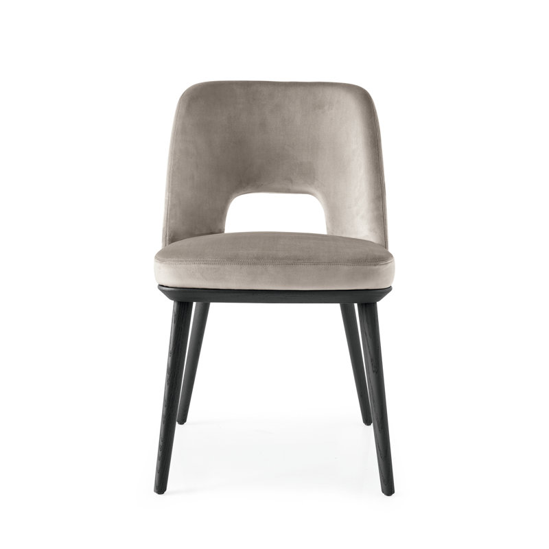 Chaise rembourrée Foyer, Noir mat, Sable