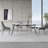 Crystine Metal Base Dining Table-992321827