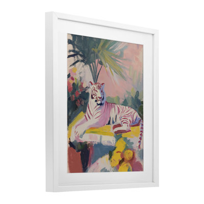 «In The Quiet Shade Tiger», reproduction sous verre encadrée, design par Svetlana Aleynikova