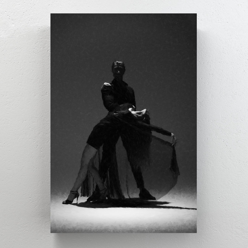 «Man In Black suit suit», reproduction d'art graphique sur toile tendue, L 11 po x H 14 po