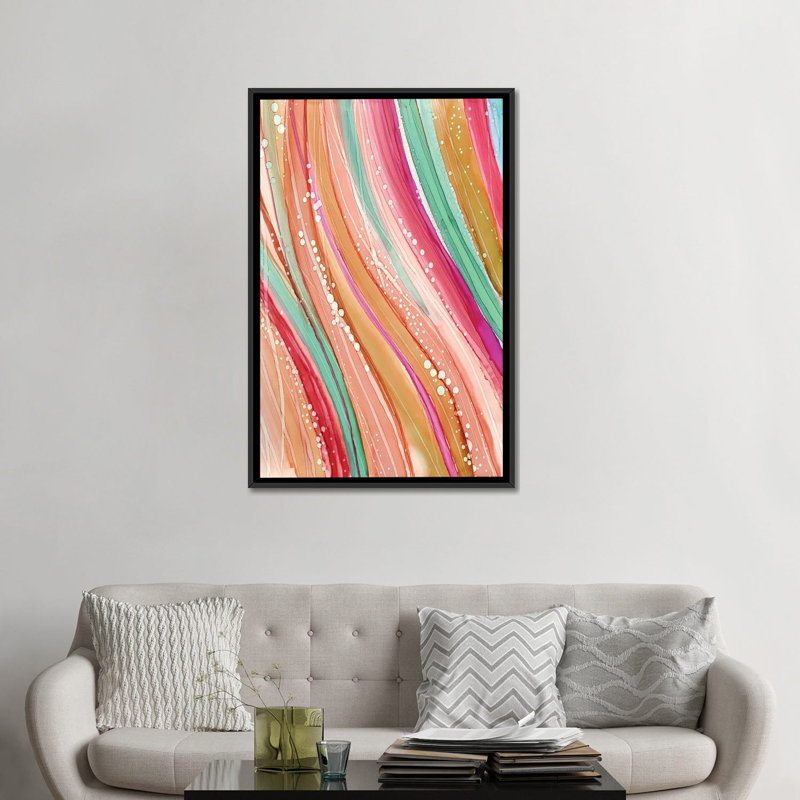 « canyon run », reproduction sur toile, H 26 po x l 18 po x P 1,5 po, Toile avec cadre noir, Pas de tapis