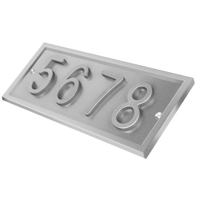 Royal Shade Flush Mount Horizontal AFramed Aluminum Address Plaque – Customized 3/4/5-Digit House Numbers for Stylish Indoor and Outdoor Spaces
