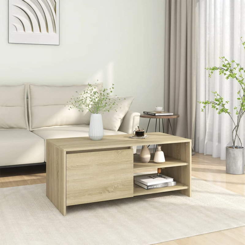 Greysyn Solid Coffee Table with Storage, Sonoma Oak