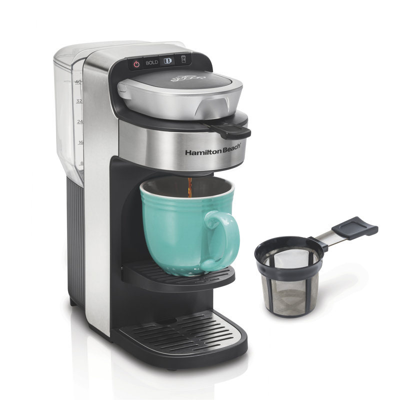Hamilton Beach® The Scoop® Single-Serve Coffee Maker with Removable Reservoir Stainless Steel