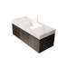 Dessus de meuble-lavabo en pierre frittée 48 po avec lavabo encastré en céramique Muri-124107689