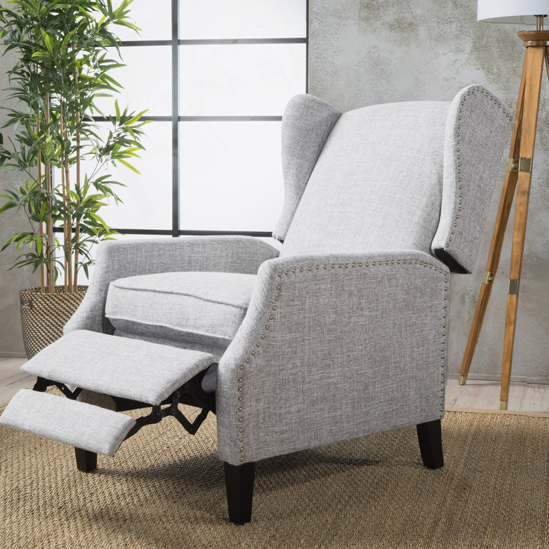 Fauteuil inclinable, Tissu gris pâle