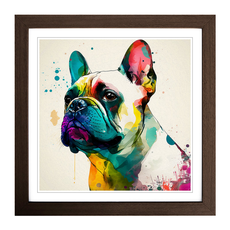 Single Picture Frame Print on Wood, Walnut