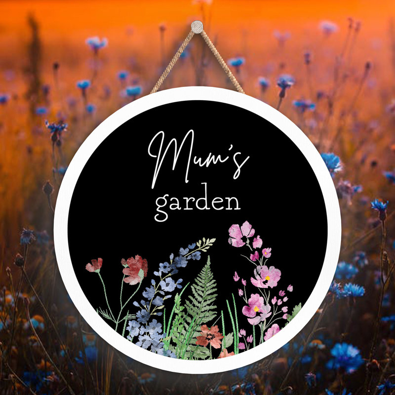 Mums Garden Small Circle Plaque
