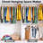 Width And Height Adjustable Wardrobe Extension Rail 2-Pack, Silver