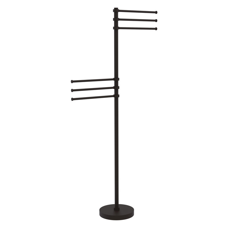 Porte-serviettes sur pied Gober, Bronze huilé