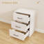 Table de chevet moderne à 3 tiroirs avec ensemble de rangement anti-basculement pour la chambre à coucher-246999254