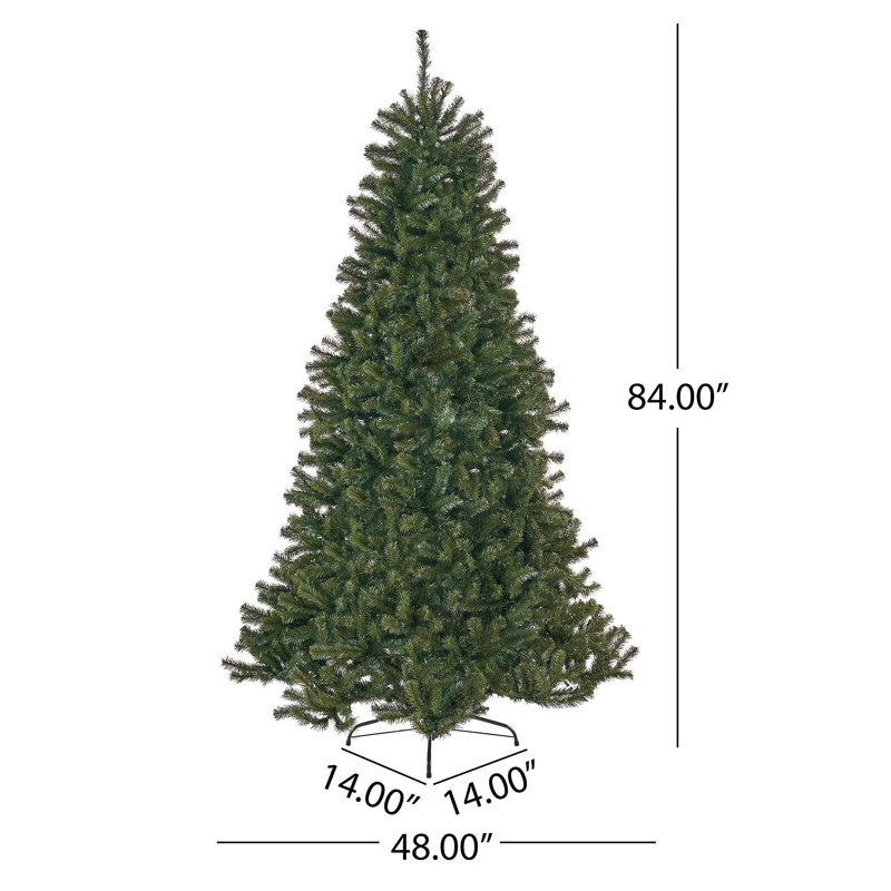 7-Foot Green Noble Fir Pre-lit Artificial Christmas Tree with LED Lights