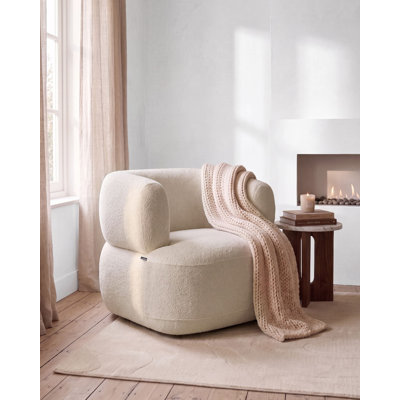 Upholstered Chenille Armchair