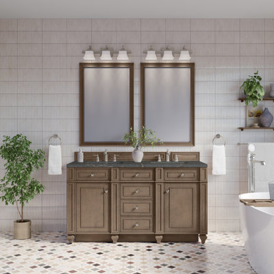 Calisto 60 " W Freestanding Standard Free Standing Single Double Vanity Bathroom Vanity With Top