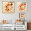 Abstrait géométrique orange et jaune II - peinture sur toile-917175688-917175695