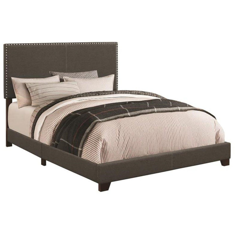 Lit tapissier standard Cialan, Très grand, Espresso