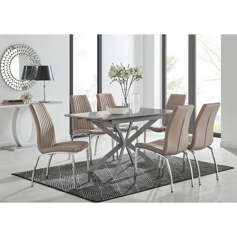Dining Set, Black, 4