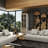 73'' H X 23.6'' W 2-Drawer Elegant Bookcase With Glass Doors