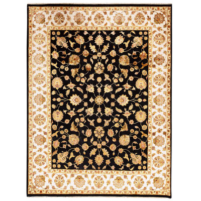 Hand Woven Silk and Wool Oriental Area Rug