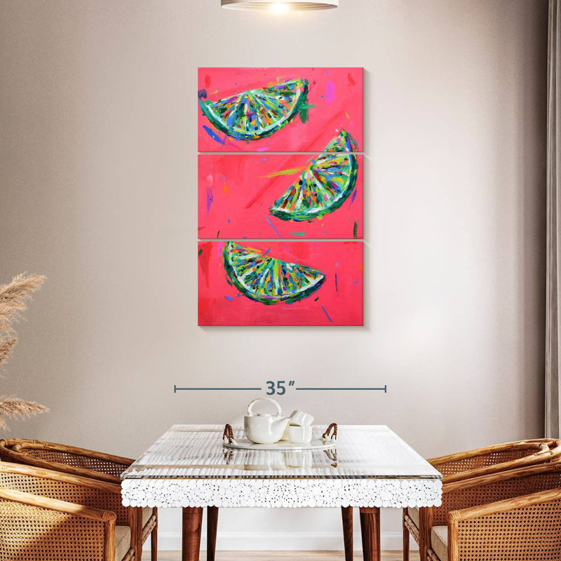 Yarlin Lime Segments, 45" H x 28" W